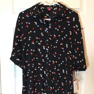 NWT Vince Camuto Exclusive Polka Dot Top